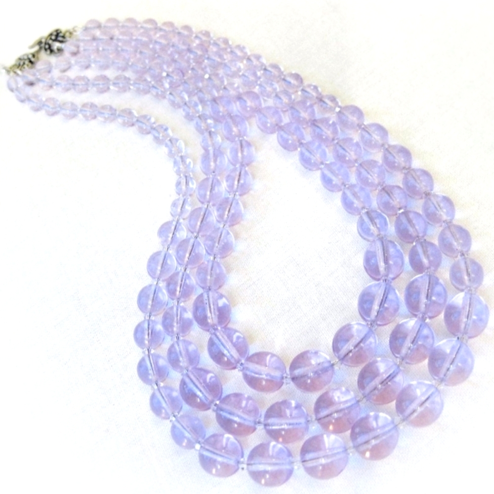 Handmade Alexandrite Glass Crystal Necklace | Multi-Strand Swarovski